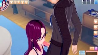 koikatsu anime girl cums and creampies guy