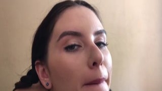 Alyssa Quinn - Young Busty Teen gives Indian a Passionate Blowjob with Cum Swallow -IMWF