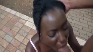 Interracial hot couple dogging in the streets of South Africa