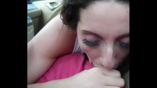 coworker sucks dick for a ride home dumb slut cheating whore deepthroat road head cheap prostitute