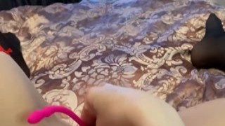 HotWife Vika - My husbands friend saw me masturbating and finished in my pussy