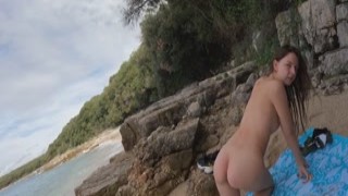 Secluded Nude Beach Afternoon With Sexy Goddess Rebeka Ruby