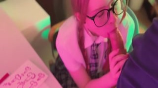Yuiwoo - Schoolgirl drew penises instead of homework and was fucked on the table