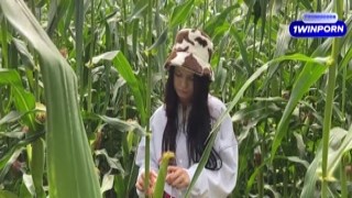 airaccoon - Security guard catches slut thief in cornfield and gives her a ticket on the spot 2