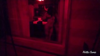 i record a sexy girl from the bedroom window as she masturbates.