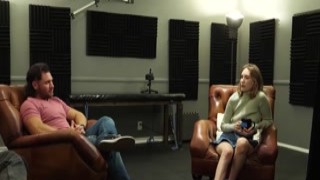 the interviewer hot blonde babe sucked cock and received an anal creampie