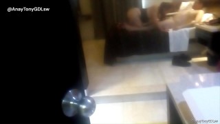 real cuckold i fuck a rich cock without a condom and i talk to my husband so that he comes to the motel to see how i undress it and they fuck me between the 2