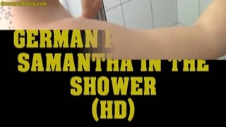 German BBW Samantha in the Shower