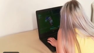 Candy_Love - I Fuck My Barely Legal Stepsister When She Play Fortnite - CUM ON HER ASS -