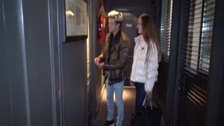 Sexy Russian girl met her close acquaintance, they decided to enjoy each other's company at a local hotel