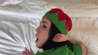 Sweetie Fox - PH - Gift from Christmas Elf - Hot Blowjob and Sex with Cum on Wet Pussy POV