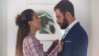 Petite latin wife catches hubby fapping