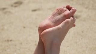 Arousins - Ann Joy Naked Sunbathing On A Peaceful Beach
