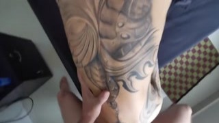 Tight Ass Tattooed Asian Chick gets Anal