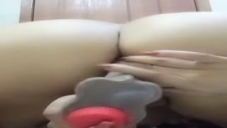 PocahhontasBella - Brazilian MILF Double Penetration with a Two-headed Dildo