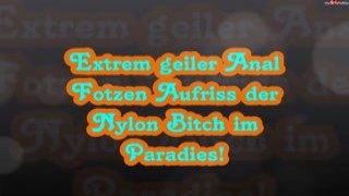 MelissaDeluxe - Extrem geiler Anal Fotzen Aufriss der Nylon Bitch im Paradies