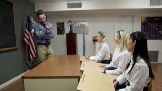 Teacher gets to fuck his horny students