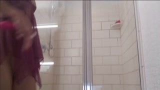 Christy Love @clca69 - Squirting in the Hotel Room Bathroom