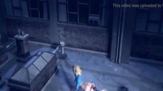 3D Supergirl getting her crotch scratched by Catwoman