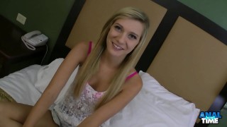 hot blonde chloe brooke s first hardcore butt fucking and ass creampie 