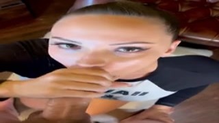 Sasha Foxxx - A Nice Sloppy Blowjob. Sucked off in a hurry