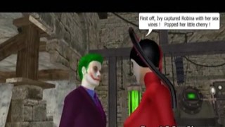 3D cartoon Harley Quinn receives her pussy toyed