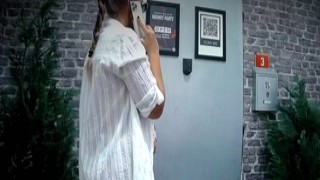 MadGloryHoles - Stunning top model arrived at sex club to see her man