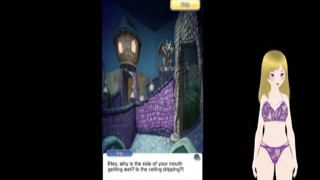 Big tits anime girl pussy licking and finger-fucking in public park