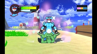 oh so hero gay hentai game pornplay ep.8 endless cumshot with our friend hot footjob on the beach