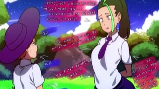 "anime girls dancing, twerking, and performing various acrobatic acts