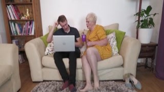 Incredibly Fat Ass Granny Juicy Joolz Bangs Her Stepson