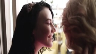 Naughty cheerleaders tempt nerdy friend into hot group sex