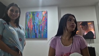 movie night with my best friend and her stepbrothers ends in an orgy and cum in my pussy - alejandra palacios