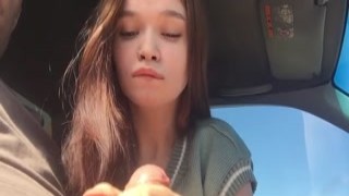 airaccoon - Schoolgirl gave a public blowjob in car and asked to take her home 2