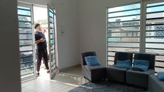 the housekeeper arrives and i pay him with sex because i don t have money