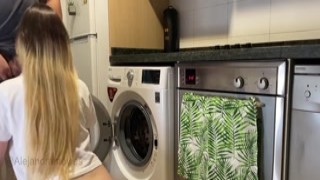 Alejandramoviess - The Neighbor Helps Me With the Washing Machine and Ends up Fucking Me