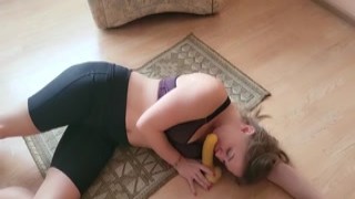Flexible_Hanna - Massive hard Dildo SQUIRT after Naked Yoga