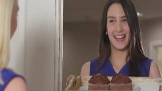 Cheerleader scissoring with best friend