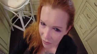 A busty real estate agent is ready to work really hard