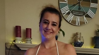 slutwife gets pussy filled with cock while hubby is out