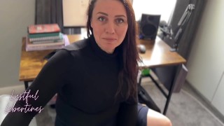 creampie stepmom while she takes a work call