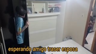 RenaTasurtada - Prank with blindfolded wife and friend hiding inside the wardrobe without knowing wife!