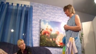 Scout69 - German couple dont care that the cleaning lady is there and have sex with her