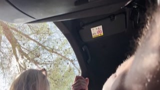 Sex_Associates - Public Dick Flash! A Naive Teen Caught Me Jerking Off in the Car on a Hiking Trail and Helped Me Out