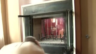 Teen latina giving white stepdad blowjob