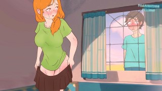 steve spies on alex taking off her skirt he saw her bare pussy minecraft hentai cartoon parody 