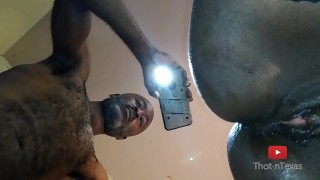 tag team swinging sexy wife close up balls deep dick in ebony pussy sexy black with ass