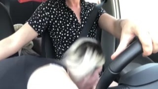 Luxury69Bunny - blowjob with swallow while driving the car to work of this blonde, thanks me for the ride!
