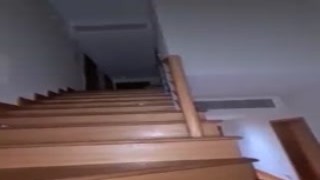 ups i did it again... squirting down my house s staircase - area51freak amateur