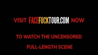 Face Fuck Tour - Colombian Pornstar Nikki Foxs Eye Makeup Smeared Facial